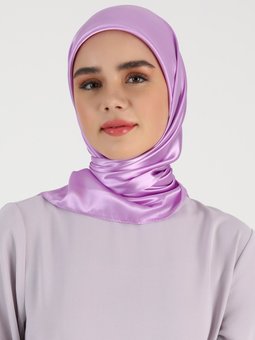İpek Saten Lila Eşarp