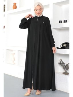 Kolu Lastikli Siyah Ferace