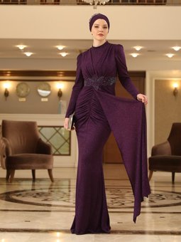 Beren Mor Abiye Elbise