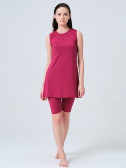 Vişne Yarım Kapalı Mayo