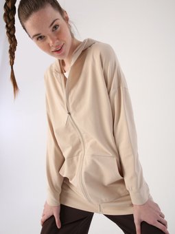 Cepli Kapüşonlu Sweat Hırka