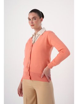 Somon V Yaka Kısa Triko Hırka