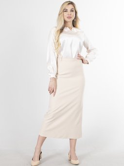 Taş Yırtmaç Görünümlü Uzun Kalem Etek