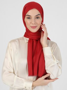 Simli Kırmızı Şal