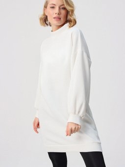 Ekru Üç İp Boğazlı Sweat