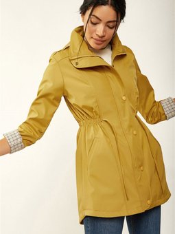 Hardal Kolları Katlama Apoletli Trençkot