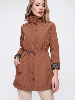 Soğan Kabuğu Kolları Katlama Apoletli Trençkot