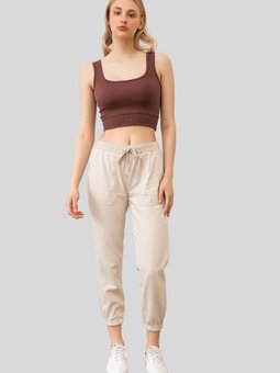 Taş Beli İpli Paça Lastikli Pantolon