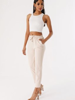 Taş Beli Lastikli Pantolon