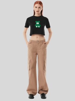 Taş Paçası Lastikli Kargo Cepli Paraşüt Pantolon