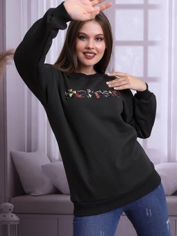 Haki Rotten Baskı Bisiklet Yaka Sweat