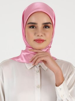 İpek Saten Pudra Eşarp