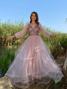 Elfin Pudra Abiye Elbise