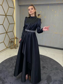 Suna Siyah Abiye Elbise