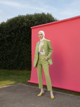 Beli Lastikli Havuç Kirli Yeşil Pantolon