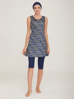 Koyu Lacivert Havuz Mayosu