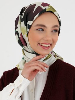 Alice Tasarım Desenli Twill Çok Renkli Eşarp