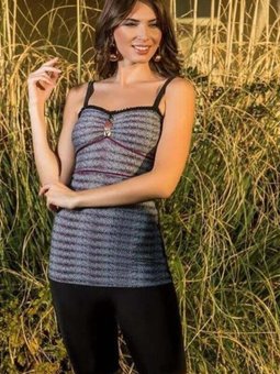 Desenli Leopar Desen Biye Detay Havuz Tankini