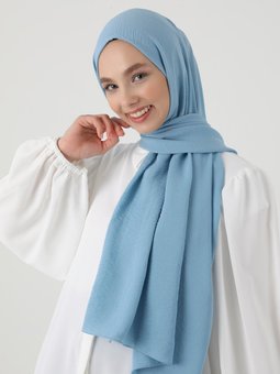 Krep Jazz Jean Mavi Şal