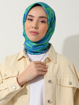 Özel Tasarım İpeksi Twill Çok Renkli Eşarp