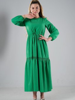 Benetton Eteği Dantel Detaylı Elbise