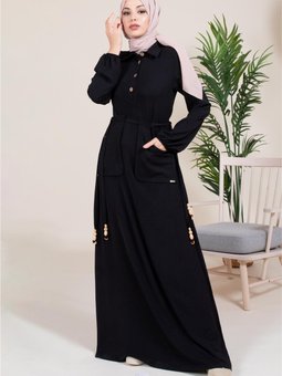 Siyah Zehra Aerobin Elbise