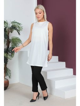 Ekru Sıfır Kol İç Tunik