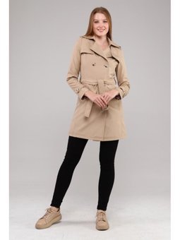 Mevsimlik Bej Trençkot
