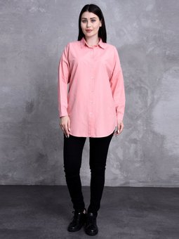 Körüklü Poplin Pudra Gömlek