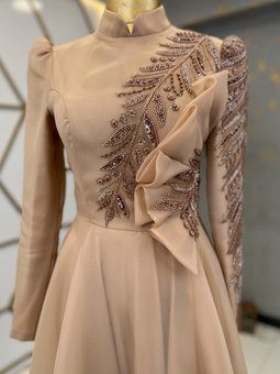 Ela Bej Abiye Elbise