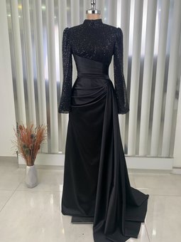 Lavin Siyah Abiye Elbise