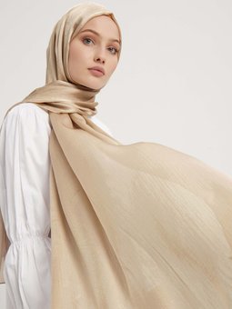 Janjanlı Krinkıl Bej Şal