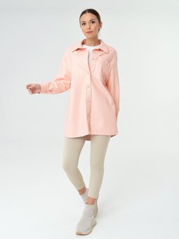 Deri Görünümlü Pudra Ceket