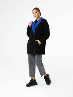 Düğmeli Saks Mavisi Ceket