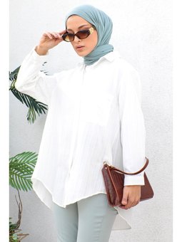 Düğmeli Ekru Tunik