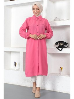 Uzun Boy Pembe Tunik