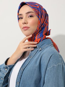 Özel Tasarım İpeksi Twill Çok Renkli Eşarp