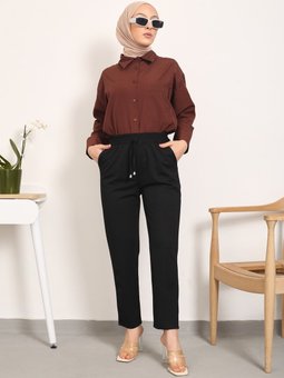 Dabıl Kumaş Siyah Pantolon