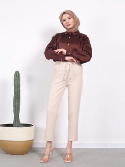 Dabıl Kumaş Taş Rengi Pantolon