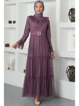 Damla Abiye Elbise Lavanta