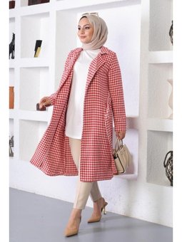 Kazayağı Kırmızı Trençkot