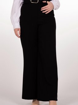 Siyah Kemerli Yüksek Bel Pantolon