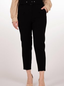 Siyah Yüksek Bel Kalem Pantolon