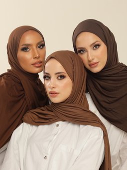 3'lü Avantaj Seti Luxury Penye Acı Kahve Çikolata Bitter Şal