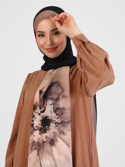 Flora Basic Desenli Siyah Şal