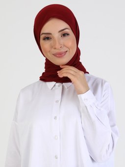 120 Cm Flamlı Bordo Eşarp