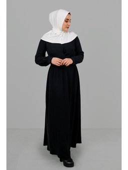 Krem Pratik Hazır Geçmeli Eşarp Sandy Kumaş Arkadan Çıtçıtlı