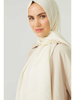 Iman I Krem Koton İpek Şal