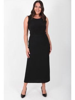 Büyük Beden Klasik Arıkan Etek Siyah