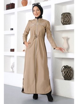 Fermuarlı Vizon Ferace